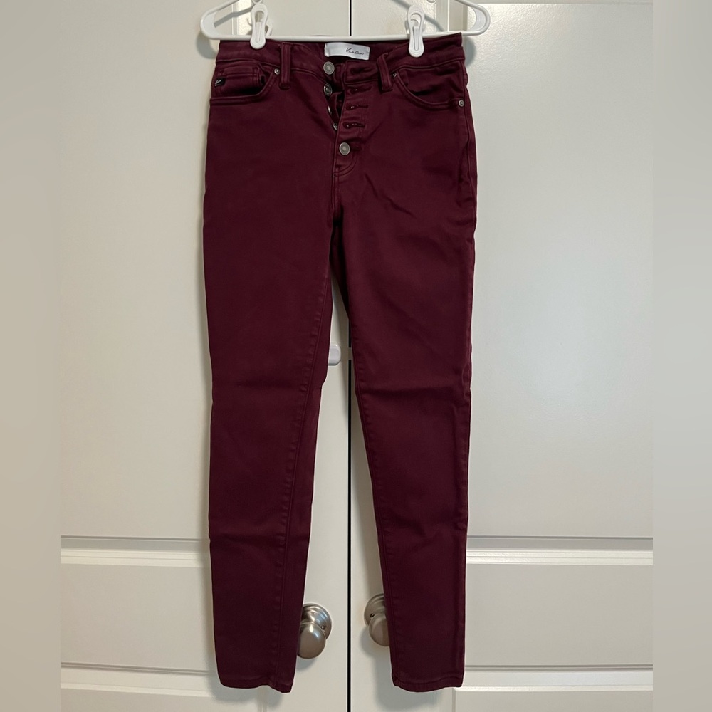 KanCan Women's Wine-Colored Jeans
